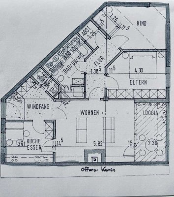 Elegante 3-Zimmer Wohnung mit Loggia und Kamin in Burghausen