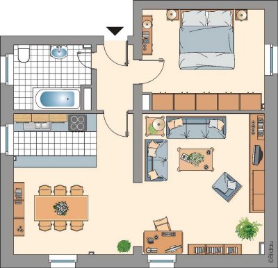 Geräumige 2,5 Zimmer Wohnung im Erdgeschoss mit Wannenbad und Bezugsfertig