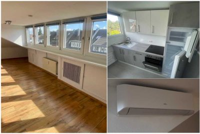 Provisionsfrei* SOFORT FREI! Rhein-nah - 2-Zm Penthouse Oberkassel - renoviert, Klimaanlage Einbaukü