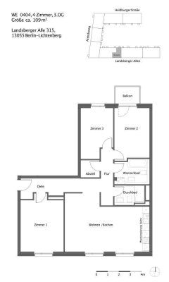 4-Zimmer-Wohnung mit Balkon in Lichtenberg
