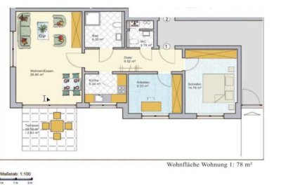 Attraktive 3-Zimmer Wohnung im EG in Dortmund-Hombruch, zentral und ruhig