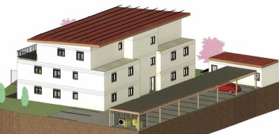 Moderne 3-Zimmer-Wohnung im Neubau mit Aufzug und Garten