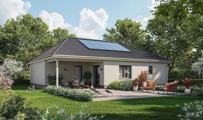 Neubauprojekt auf Grundstück ca. 500m² + Bungalow 124 m², 4-Zimmer, im Neubaugebiet Im Viertel III