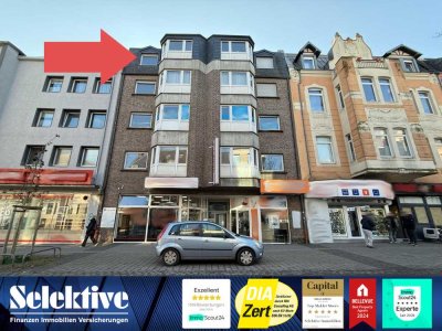 Eigentumswohnung in der Fußgängerzone von Moers – 3 Zimmer, Aufzug & Balkon