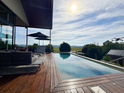 Architekten Villa I Kirchstetten I 365 m² - 6 Zimmer I Infinity Pool I Sauna I Whirlpool I Garten &amp; Terrassen I Garage