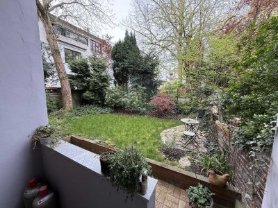 Schöne 3,5-Zimmer-Hochparterre-Wohnung in Essen, Rüttenscheid, Bestlage 3-ZKB mit Garten