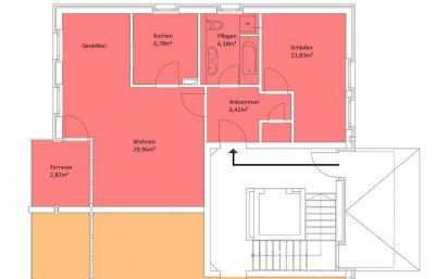 Charmante 2-Zimmer-Wohnung mit Terrasse und Gartenanteil im historischen Reclam Carrée