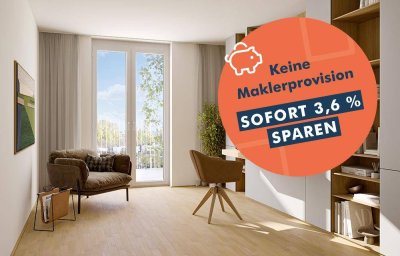 WohnenPlus: 3-Zimmer, mit Home-Office, Süd-Balkon 16 m² &amp; Balkon-Kraftwerk