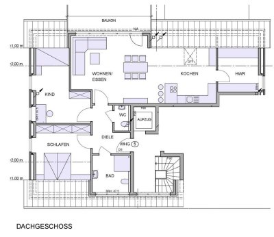 Moderne 3,5-Zimmer Dachgeschosswohnung mit Balkon in Heiden