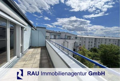 Sofort frei - Dachterrassen-Wohnung, 2 Zi. plus Wohnküche (Erbpacht)