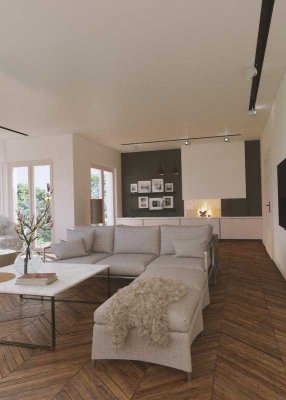 Exklusive 4-Zimmer-Gartenwohnung in 1. Rheinlage von Düsseldorf-Oberkassel!