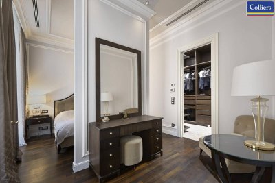 Klimatisierte und möblierte Vier-Zimmer-Altbauwohnung mit Balkon nahe Rudolfspark