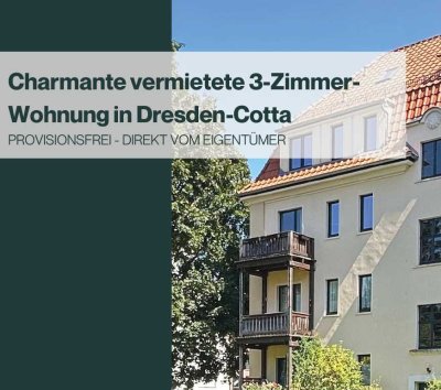 Attraktive Kapitalanlage - vermietete 3-Zimmer- Wohnung in Dresden-Cotta, provisionsfrei