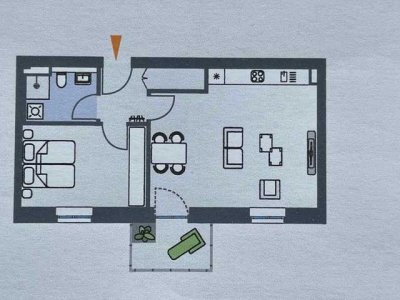 Neuwertige 2-Raum-Wohnung Wohnung Berlin Staaken 2 Zi, 55m2, 1. OG, Balkon, EBK, PKW-Stellplatz