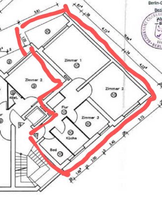 3-Zimmer + Balkon möbliert Nähe FU (15 min) und TU (15 min) WG geeignet 2 Jahre befristet