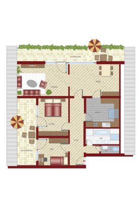 Helle 3-4 Zimmer Dachgeschoss-Wohnung in Gundelfingen, Reinhold-Schneider-Straße