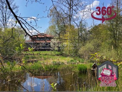 Stilvolles Architektenhaus im fernöstlichen Stil mit Gartenhaus & Weiher: IDYLLE. DISKRET. EXKLUSIV.