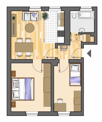Jetzt frei! 2-Zimmer-Wohnung in Gelsenkirchen Hassel