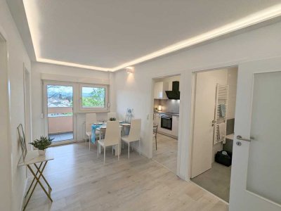Erstbezug nach Komplettsanierung – wunderschöne moderne 3,5 Zi-Wohnung mit Balkon, Küche und Garage