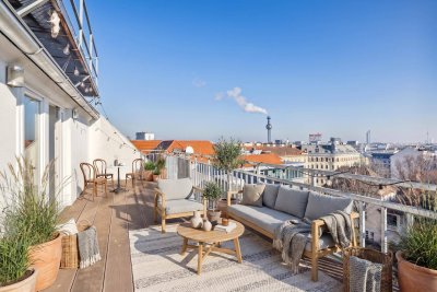 Wunderschöne Dachgeschosswohnung mit zwei Terrassen im charmanten Altbau