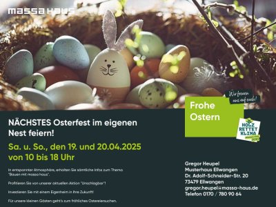 Komm' zur Osteraktion von massa und erfahr' alles rund ums bauen!