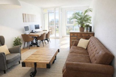 WEITBLICK VON DACHTERRASSE-OASE VEREINT MIT STÄDTISCHEM FLAIR