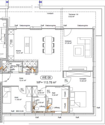 Exklusive, Penthouse-Wohnung mit großzügigem Balkon und unverbaubarem Fernblick in Solingen-Gräfrath