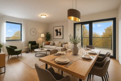 Hofheim-Marxheim: Bezugsfertige 4-Zimmer-Wohnung mit Westbalkon und Tiefgaragenstellplatz