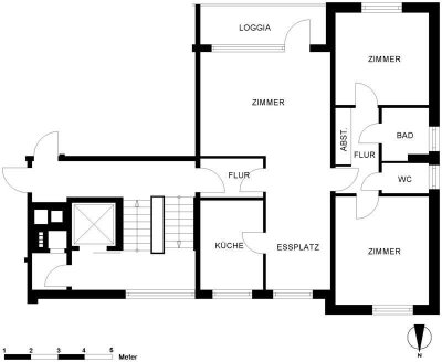 Schöne Wohnung mit Fußboden