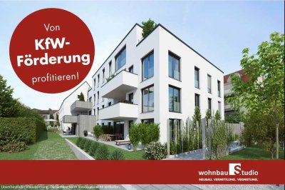 Sonnige Neubau-Wohnung mit 3,5 Zimmern und Terrasse in Ostfi.-Ruit -  jetzt KfW-Förderung sichern!