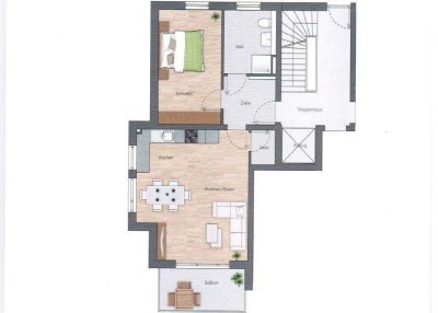 Moderne 2-Zimmer-Wohnung im Herzen von Moosburg
