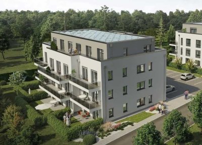 Whg. 6: Großzügige Neubauwohnung im 1. Obergeschoss – Südbalkon, KfW-40, Aufzug, 95qm