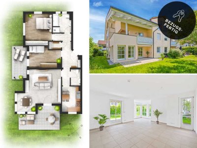 Sonnig, zentral, naturnah – 3-Zimmer-Wohnung mit zwei Terrassen.