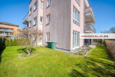 IMMOBERLIN.DE - Adrette Wohnung mit Garten & Tiefgaragenstellplatz in angenehmer Lage