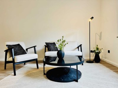 Vollmöblierter Erstbezug: Moderne 2 Zi., Balkon, EBK & Klimaanlage in Pempelfort -ideal für Expats.
