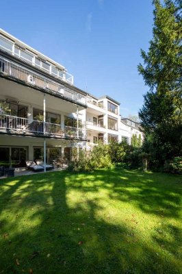 Moderne 2 Zimmer-Gartenwohnung mit privater Sauna, Garage und Stellplatz in Düsseldorf-Düsseltal