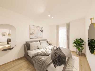 Lichtdurchflutete 3-Zimmer-Wohnung mit Balkon im Neubau Grüne Mitte Wiesbaden