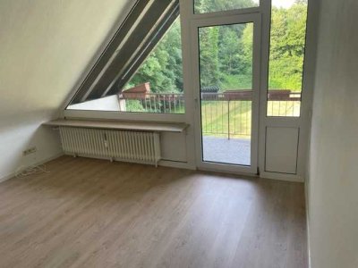 3-ZKB Dachgeschosswohnung mit Balkon und Blick ins Grüne