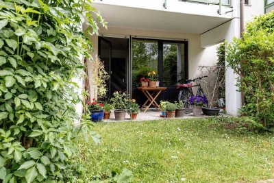 Großzügige 1-Zimmer-Erdgeschosswohnung mit Süd-Terrasse in Bogenhausen