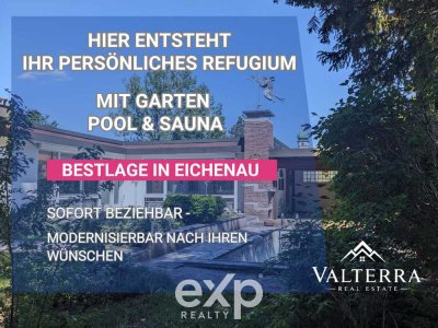Ihr Bungalow mit Potenzial – Garten, Pool & Sauna + Doppelgarage in Bestlage von Eichenau