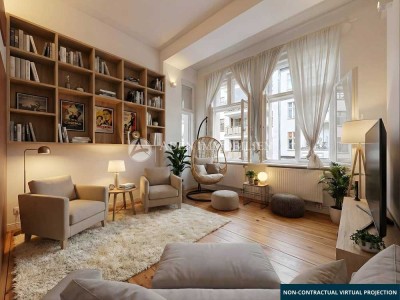 Altbauklassiker im Herzen von Friedrichshain ! 4,5 ruhige Zimmer mit Balkon !