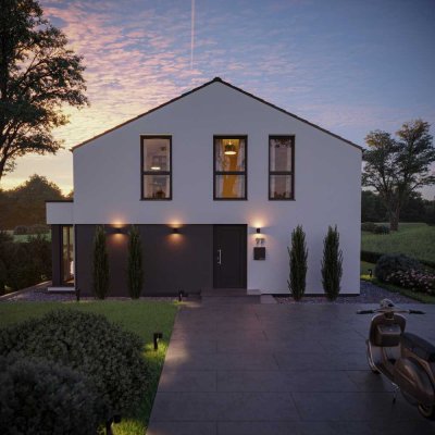 Baugrundstück mit Neubau - Einfamilienhaus in schöner Lage