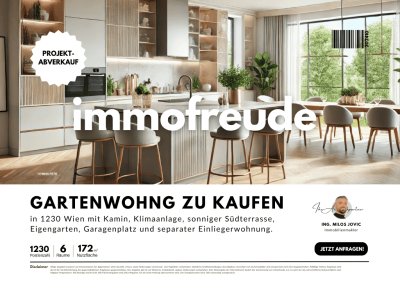 Rollstuhlgerechte 6 Zi-Neubau- Gartenwohnung im 1OG mit Klimaanlage, Kamin,Süd-Terrasse,2 Bäder, 2 WCs und Garagenstellplatz zu kaufen!