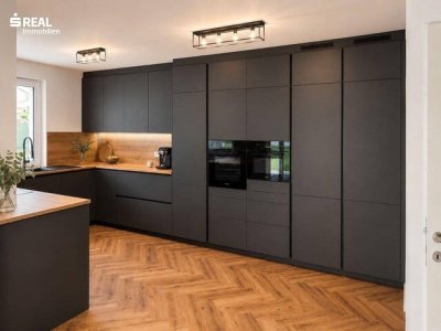 Haus-im-Haus-Gefühl: Exklusive 5-Zimmer-Maisonette mit Garten, hochwertiger Küche, tischler Einbaumöbeln und 3 Stellplätzen – provisionsfrei