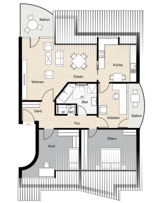 Schöne Wohnung in Deckenpronn
