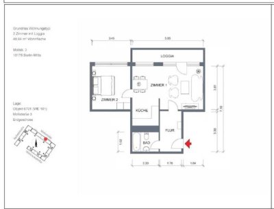 Absolut zentrale und helle schöne 2 Zimmer-Neubau-Wohnung mit Balkon und EBK in Berlin
