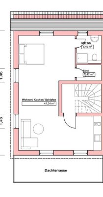 Möbilierte Penthouse Wohnung