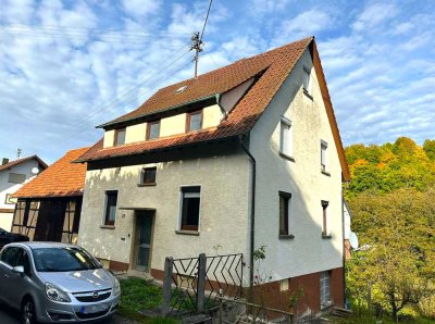 Schönes Einfamilienhaus mit Scheune direkt am Ortsrand von Allfeld mit 1.460m² Gartengrundstück