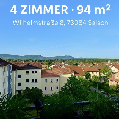 4-Zimmer-Wohnung mit herrlichem Ausblick in zentraler Lage von Salach