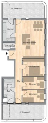 Penthouse mit 2 Dachterrassen - 4 Räume Bezug ab sofort möglich
